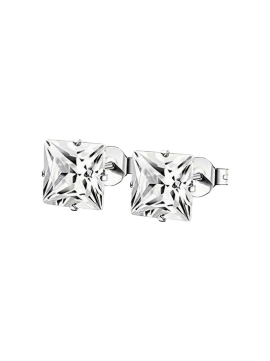 Aura-Square Stone Studs