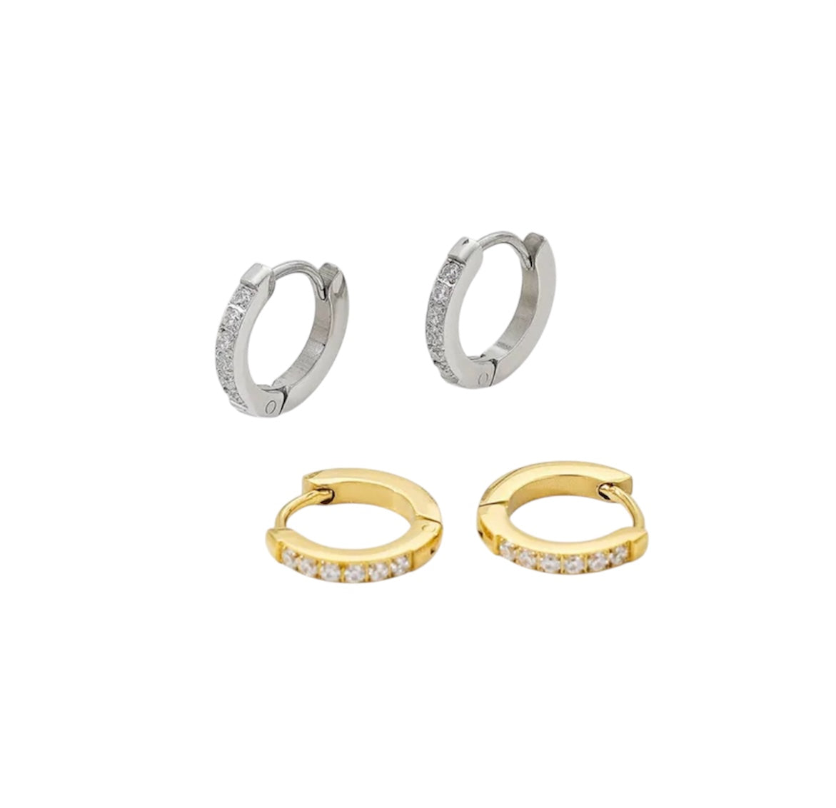 Grace Cubic Zirconia Huggie Hoops