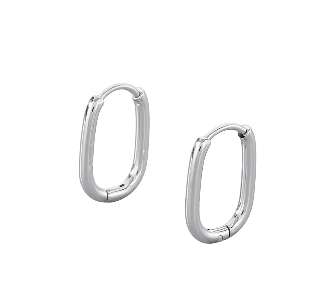 Cara Oval Hoop Earrings