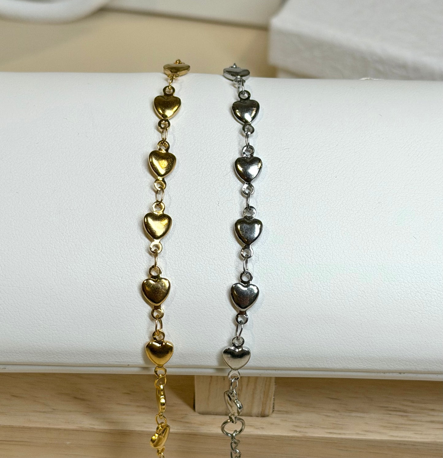 Cordelia - Multi Heart Bracelet - Stainless Steel