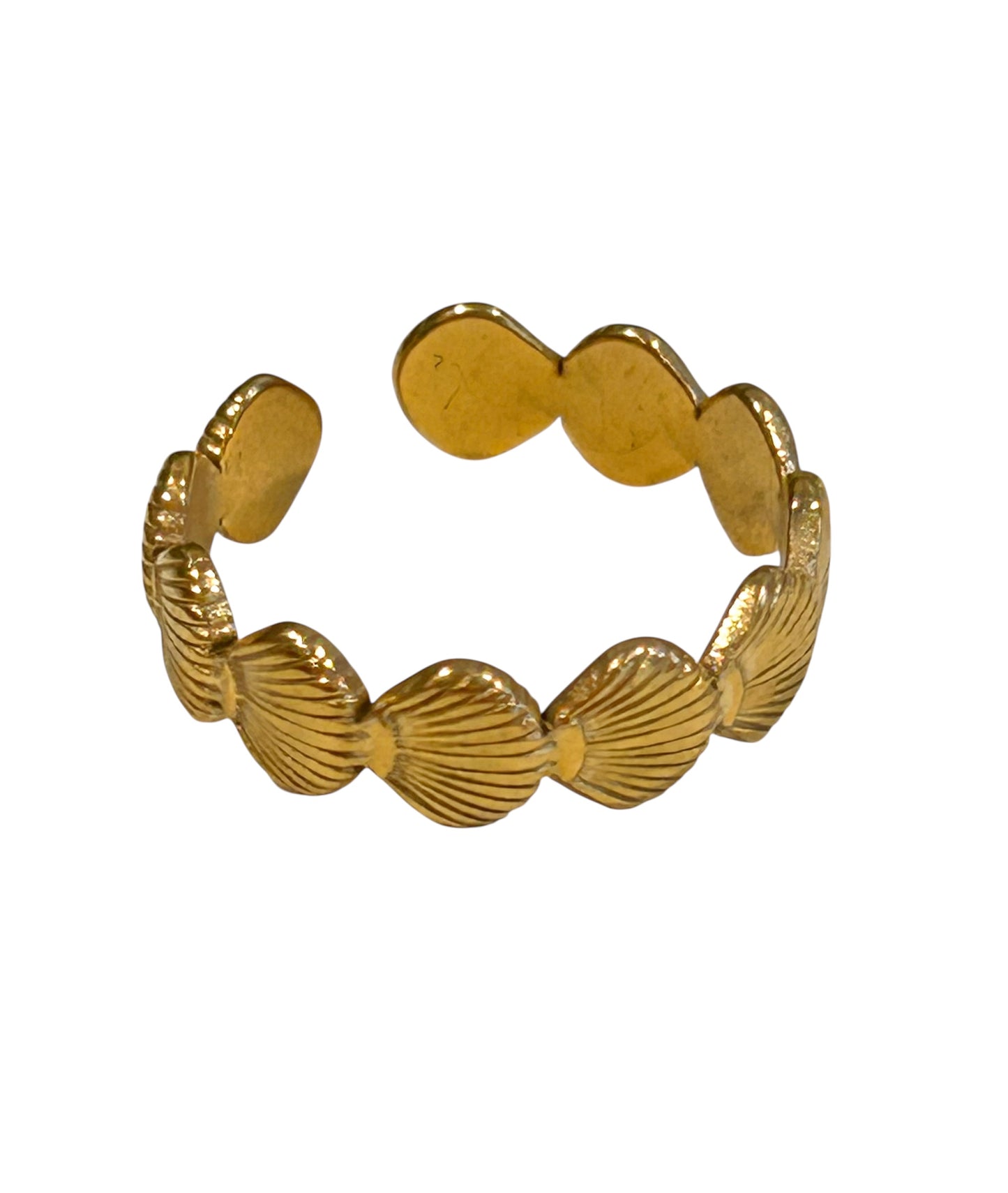 Seashell Band Adjustable Ring