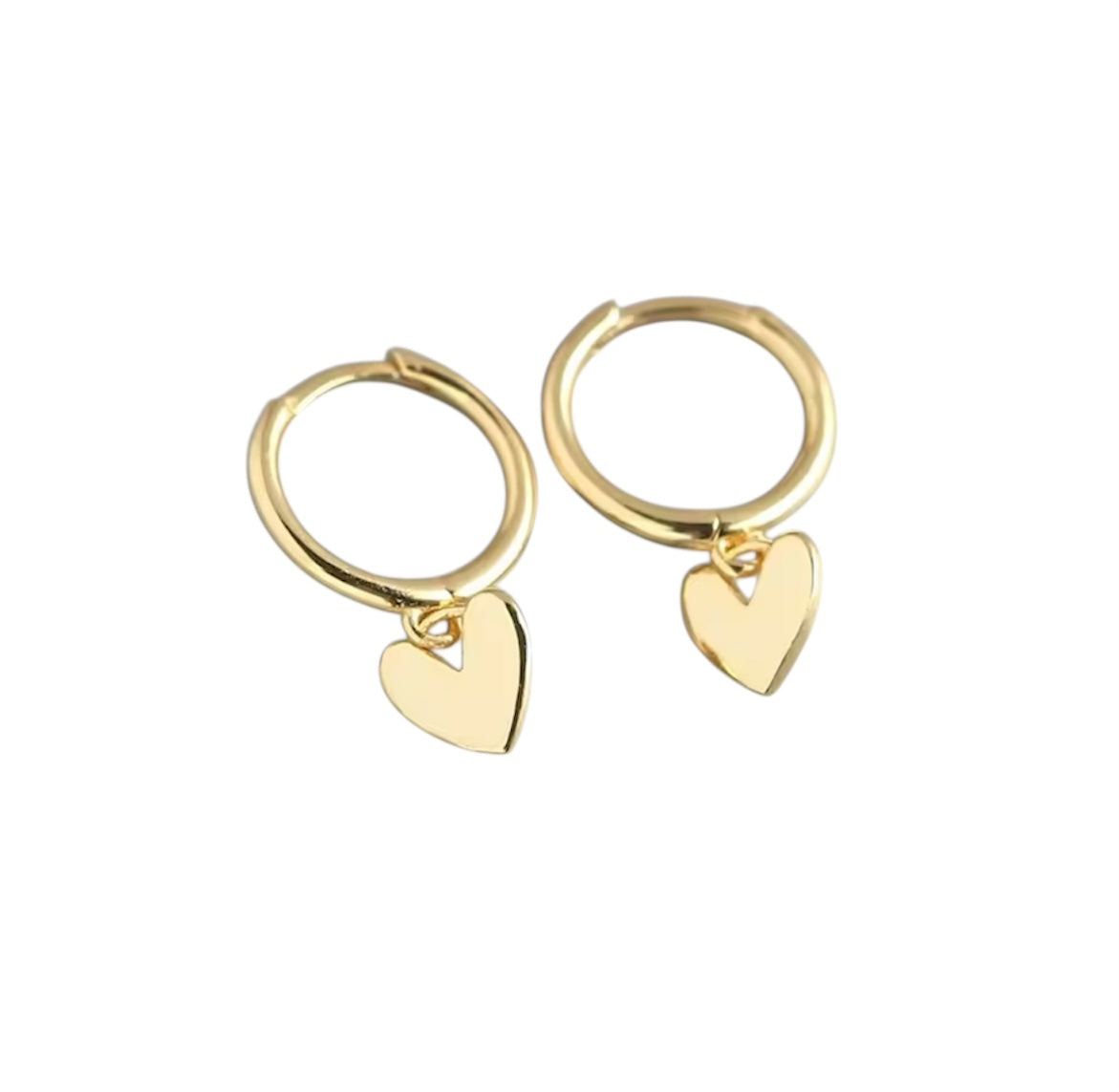 925 Sweet Heart Hoop Earrings