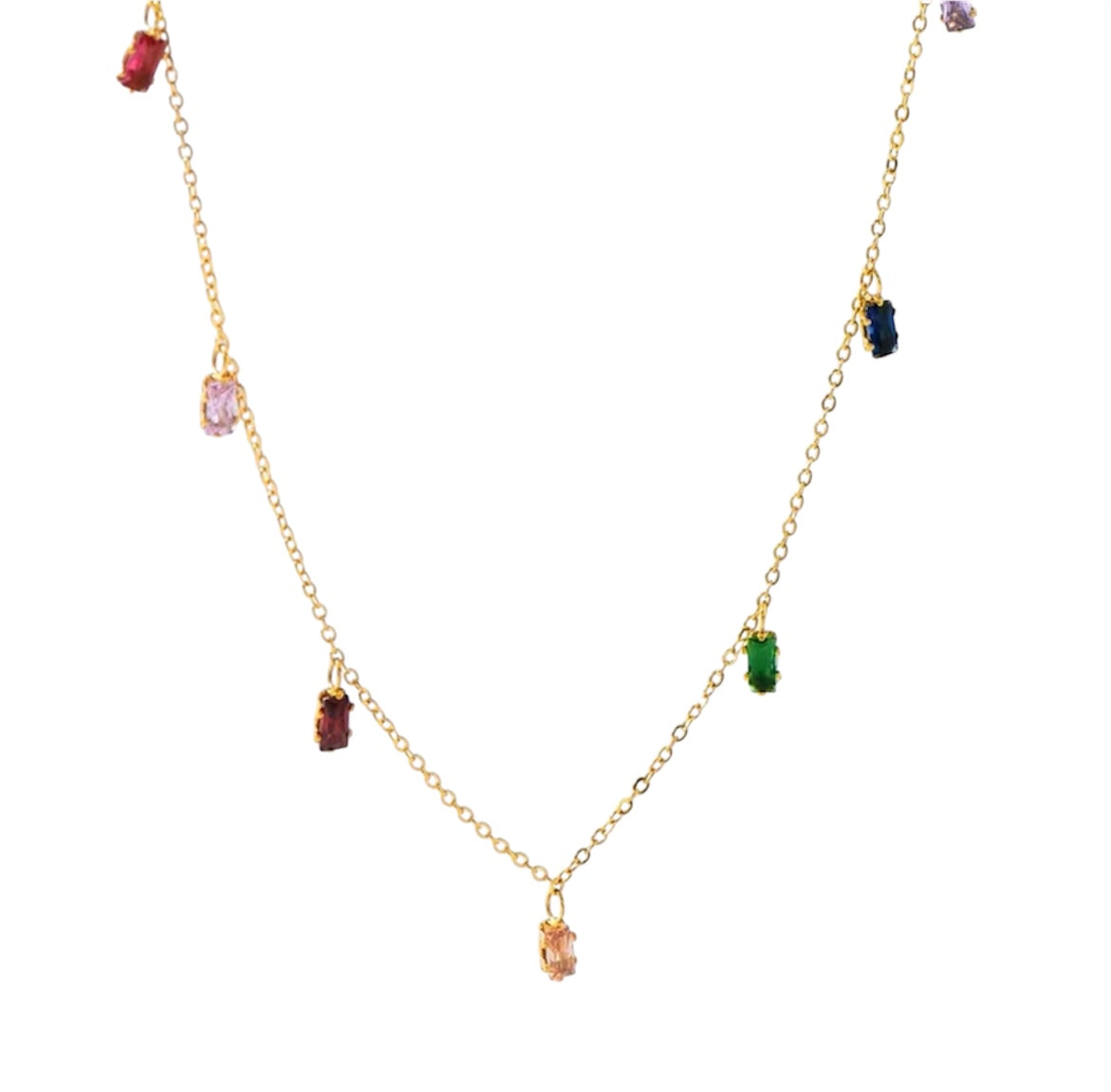 Willow Dainty Colourful Cubic Zirconia Necklace