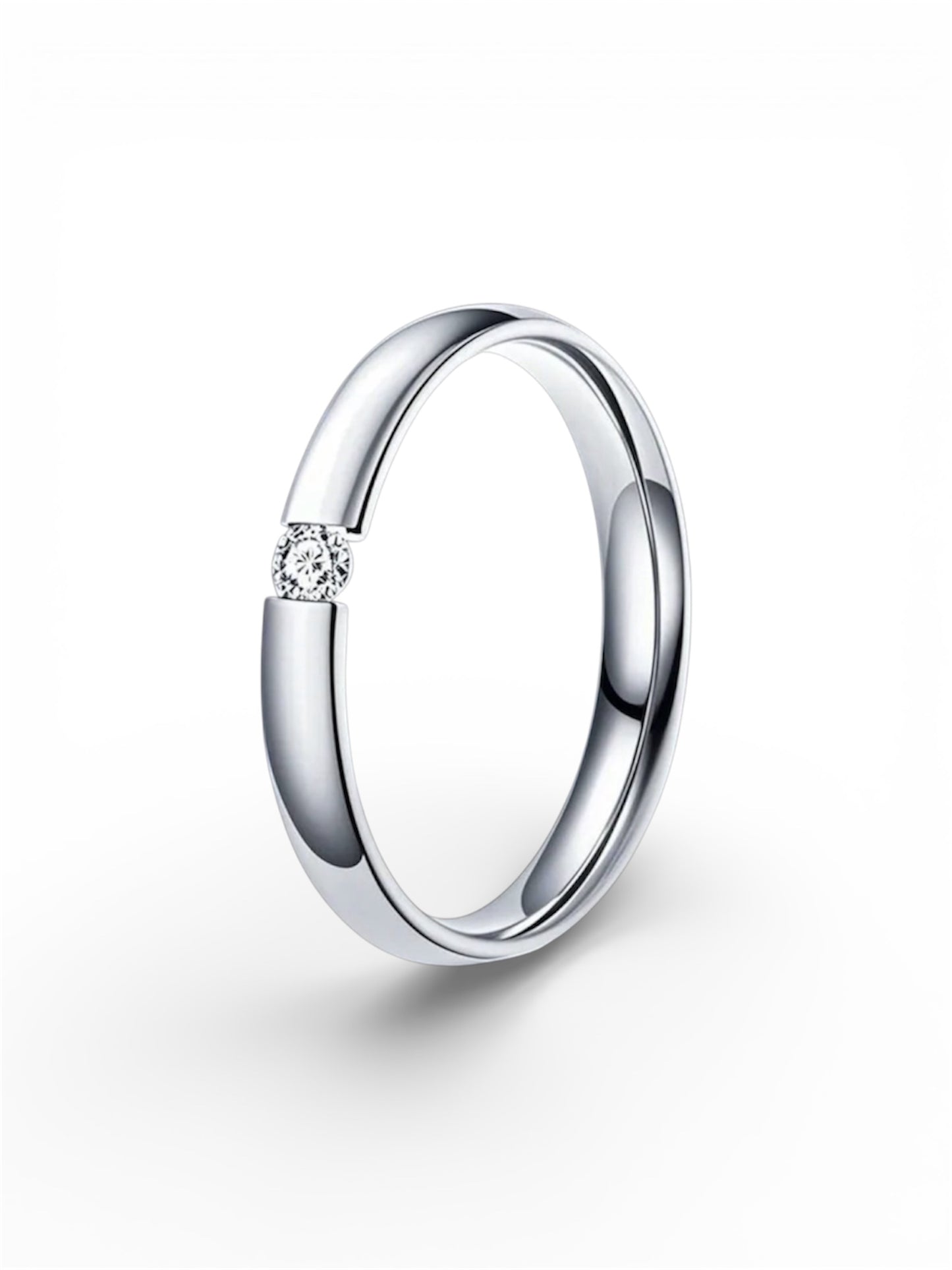 Peony-Single Stone Band Ring