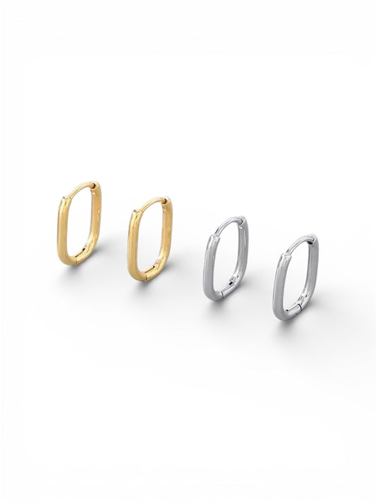 Amara Oval Hoop Earrings