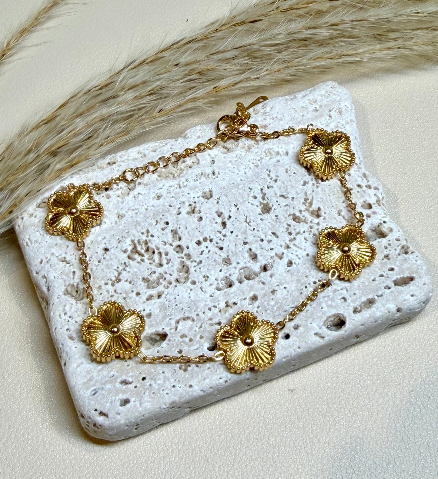 Flora - Multi Flower Bracelet- Stainless Steel