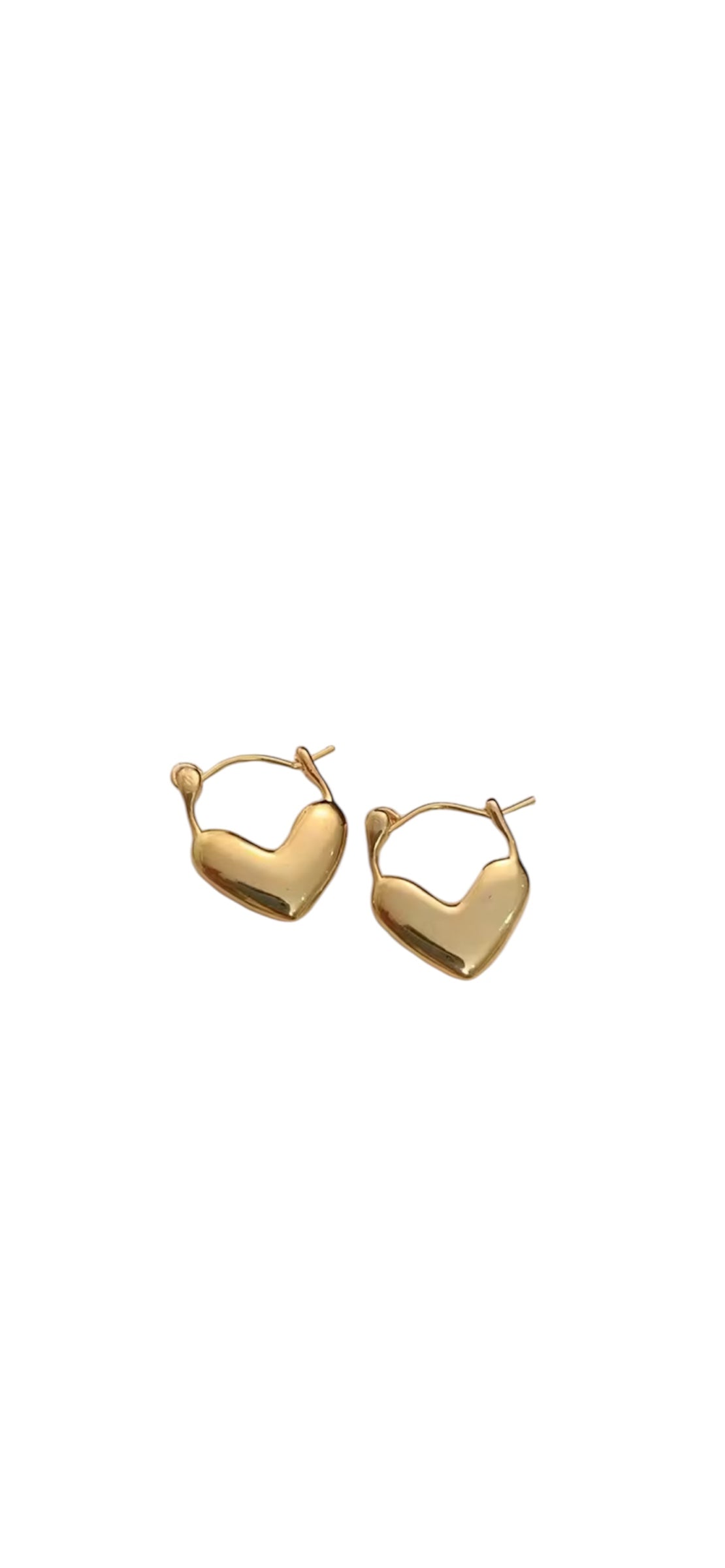 925 Solid Heart Earrings