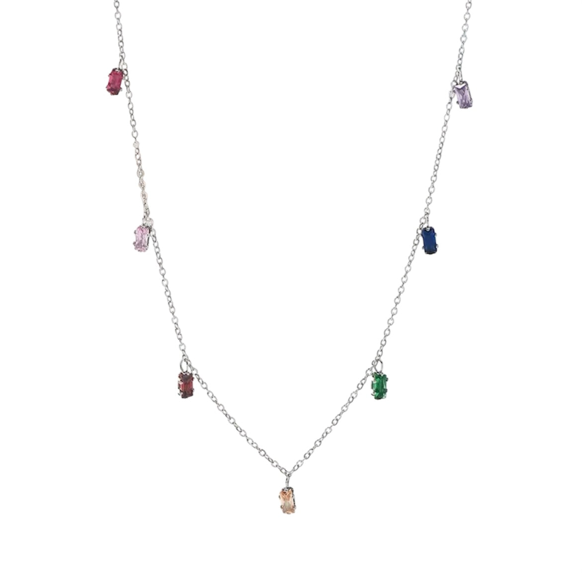 Willow Dainty Colourful Cubic Zirconia Necklace