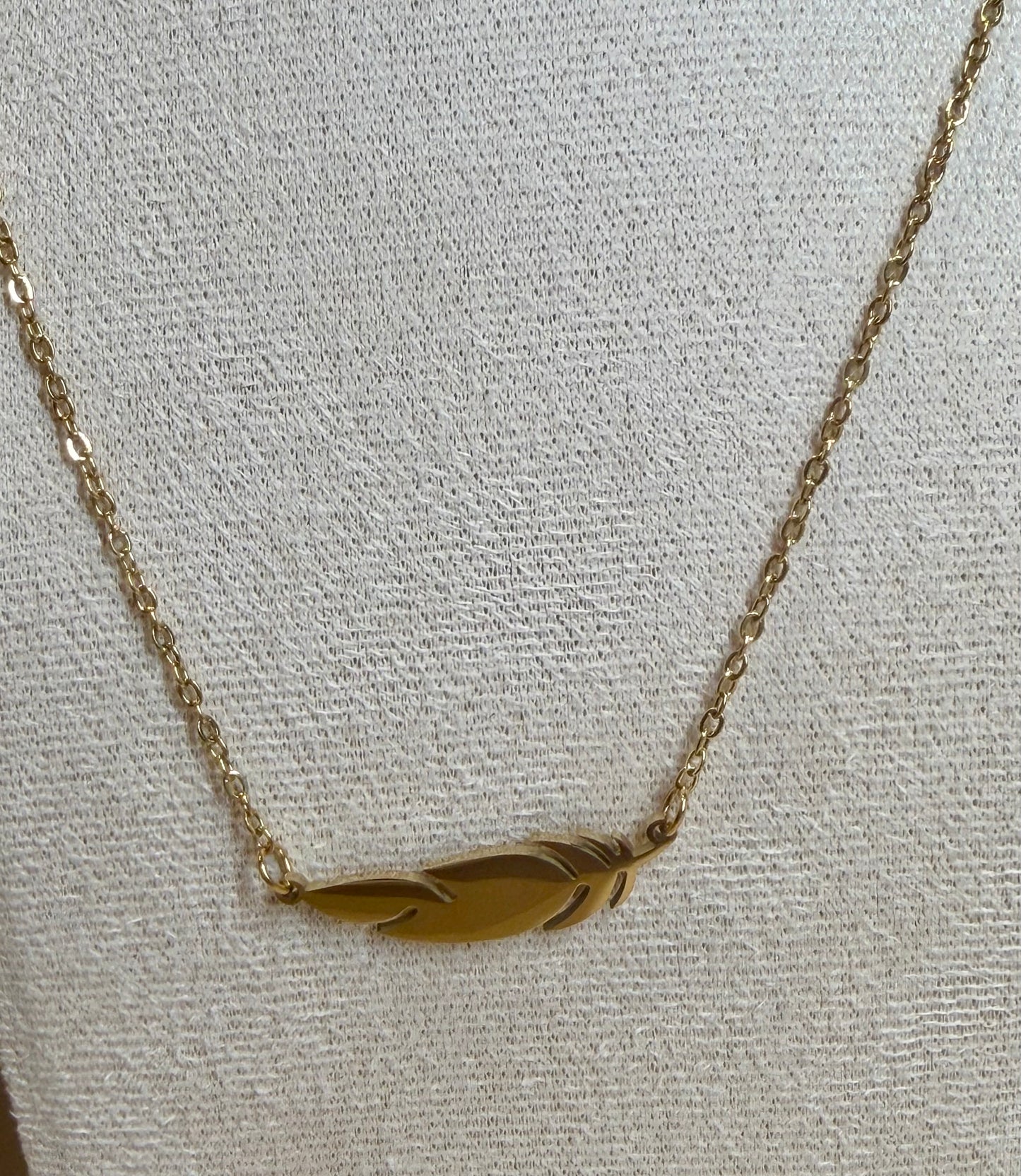 Feather Necklace - Stainless Steel