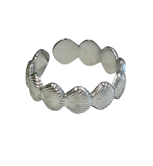 Seashell Band Adjustable Ring