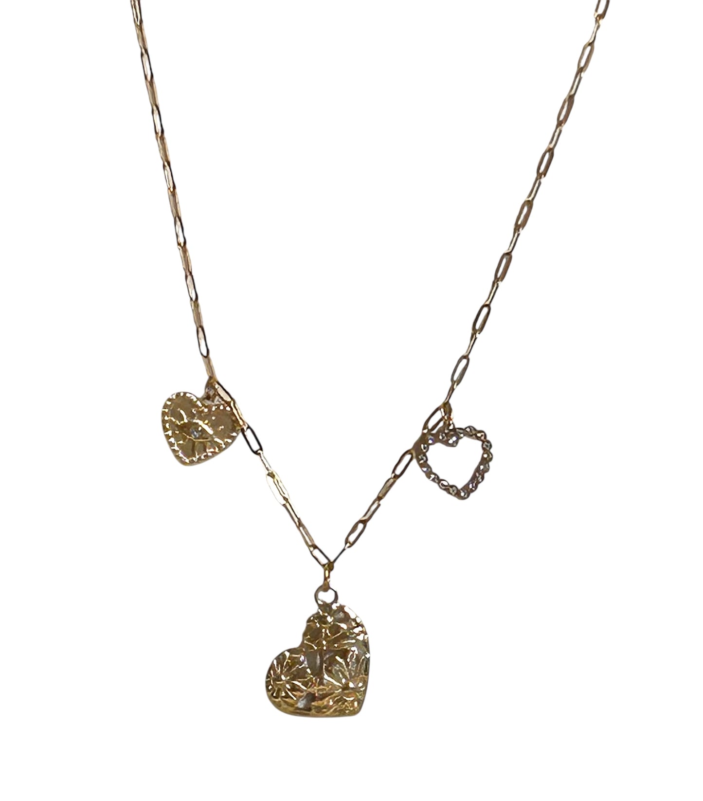 Evisda “Gillian”- Triple Heart Necklace
