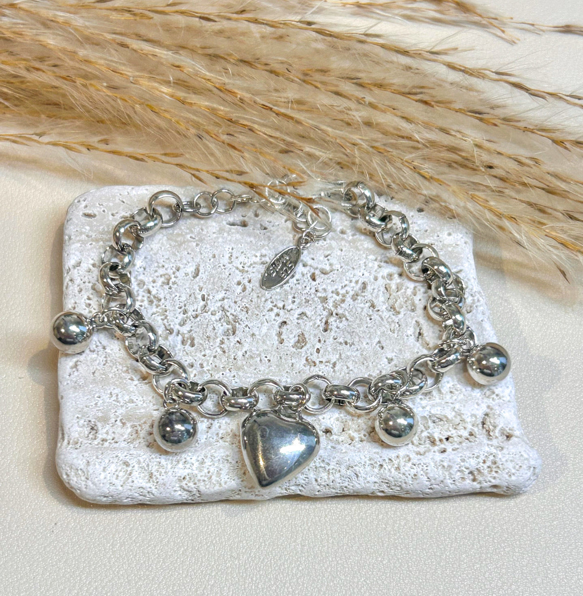 Remi- 925 Bubble Heart Bracelet